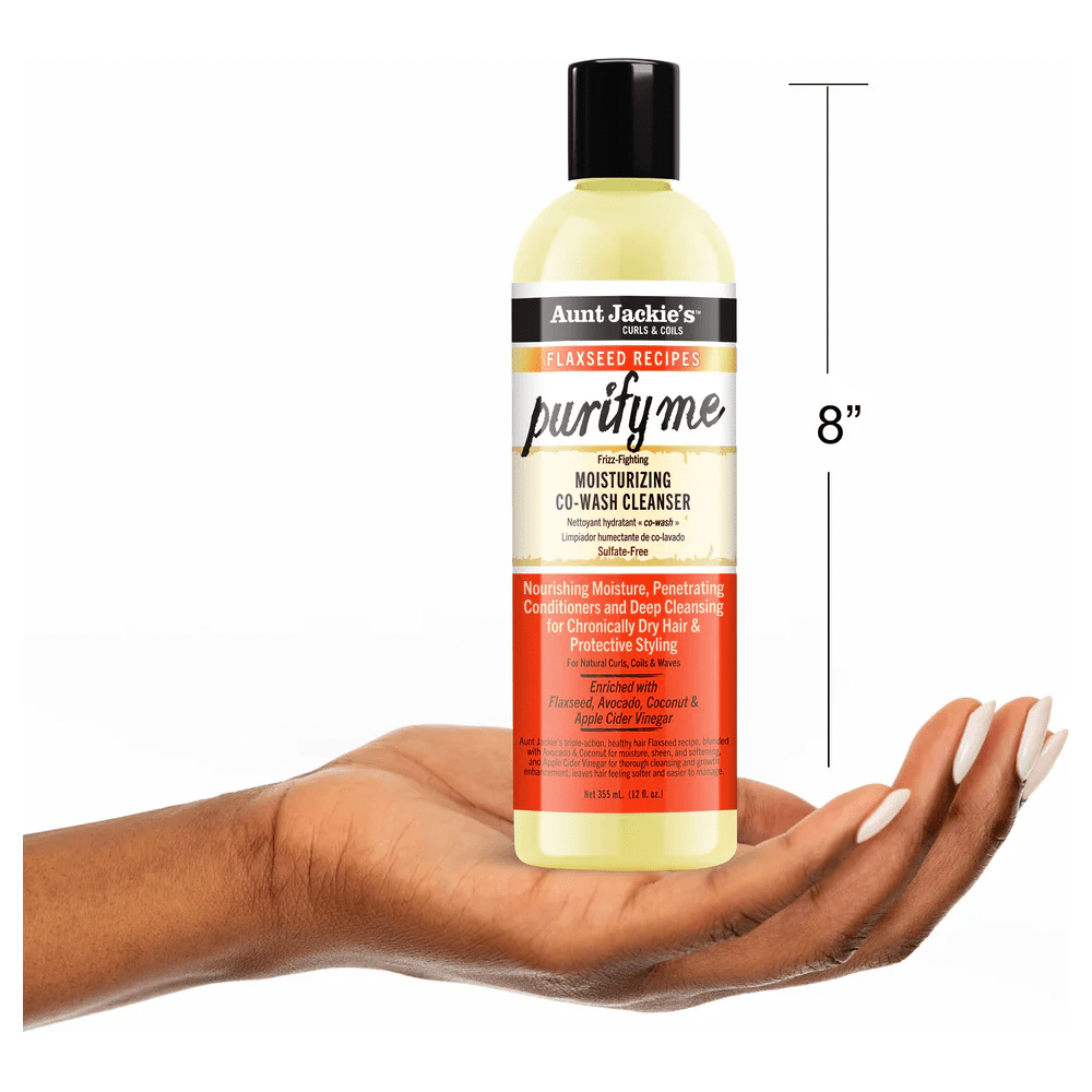 Aunt Jackie’s Purify Me Moisturizing Co - Wash Cleanser – 12 oz | Sulfate - Free 3 - in - 1 Cleanser for Natural Curls & Coils - Beauty Exchange Beauty Supply