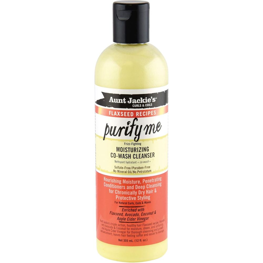 Aunt Jackie’s Purify Me Moisturizing Co - Wash Cleanser – 12 oz | Sulfate - Free 3 - in - 1 Cleanser for Natural Curls & Coils - Beauty Exchange Beauty Supply