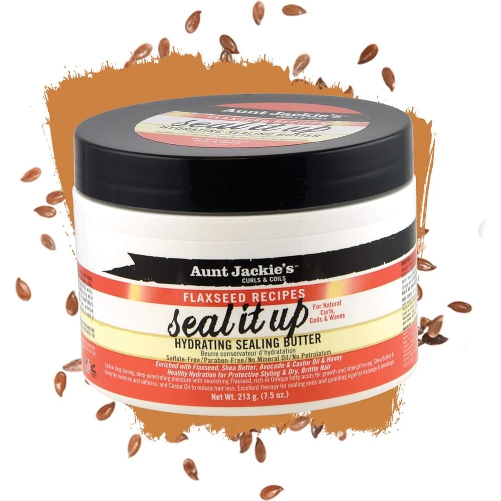 Aunt Jackie’s Seal It Up Hydrating Sealing Butter – 7.5 oz | Moisture - Locking Cream for Dry, Brittle Natural Hair - Beauty Exchange Beauty Supply