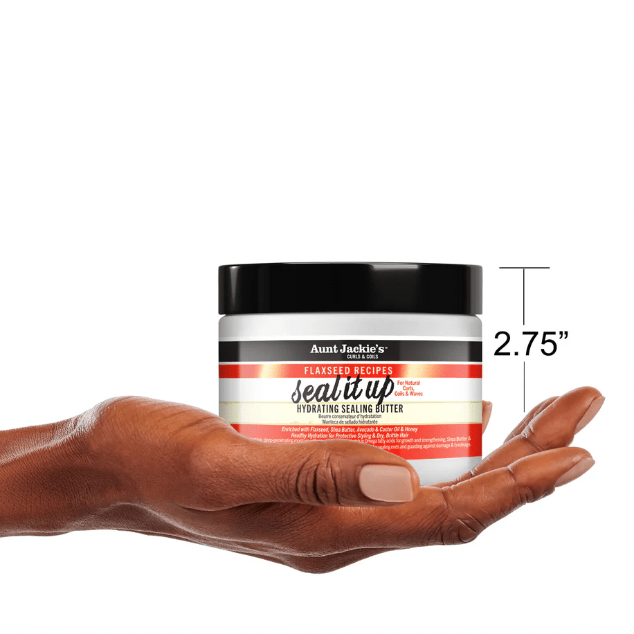 Aunt Jackie’s Seal It Up Hydrating Sealing Butter – 7.5 oz | Moisture - Locking Cream for Dry, Brittle Natural Hair - Beauty Exchange Beauty Supply