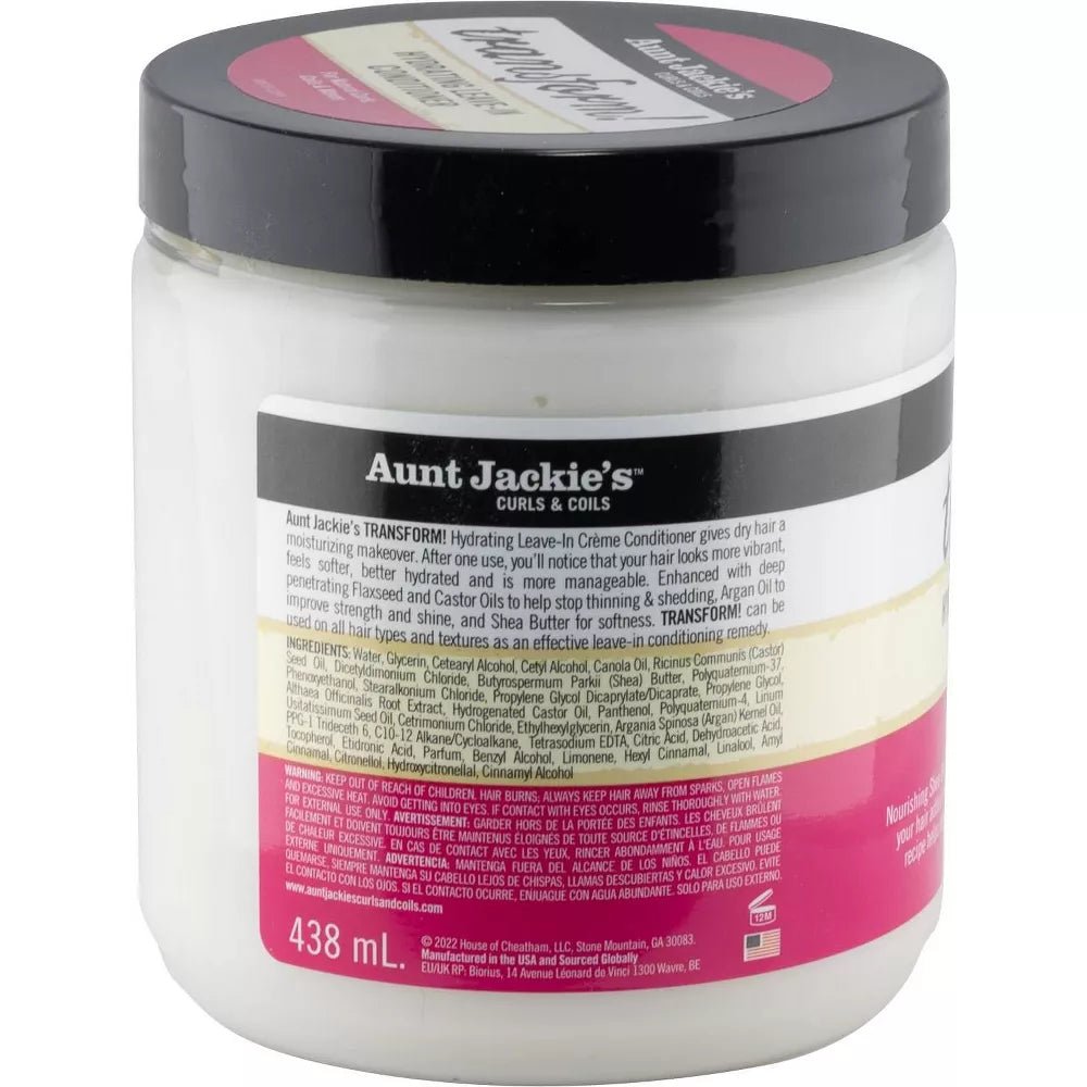 Aunt Jackie's Transform Hydrating Leave - In Conditioner – 15 fl oz - Beauty Exchange Beauty Supply