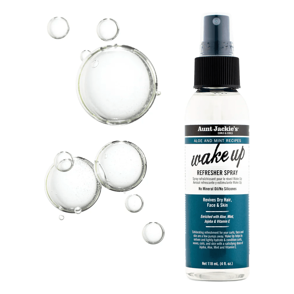 Aunt Jackie’s Wake Up Refresher Spray – 4 oz | Daily Hydration & Curl Reviver for Natural Hair - Beauty Exchange Beauty Supply