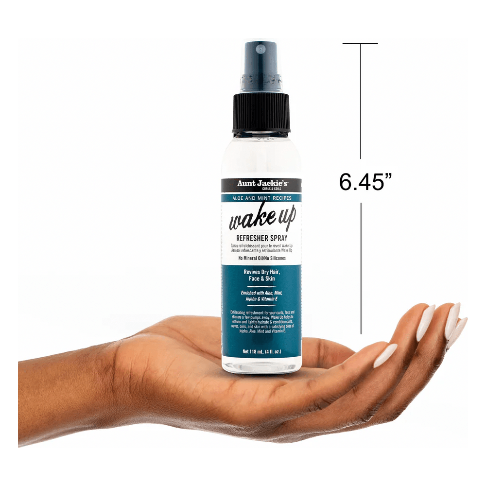 Aunt Jackie’s Wake Up Refresher Spray – 4 oz | Daily Hydration & Curl Reviver for Natural Hair - Beauty Exchange Beauty Supply