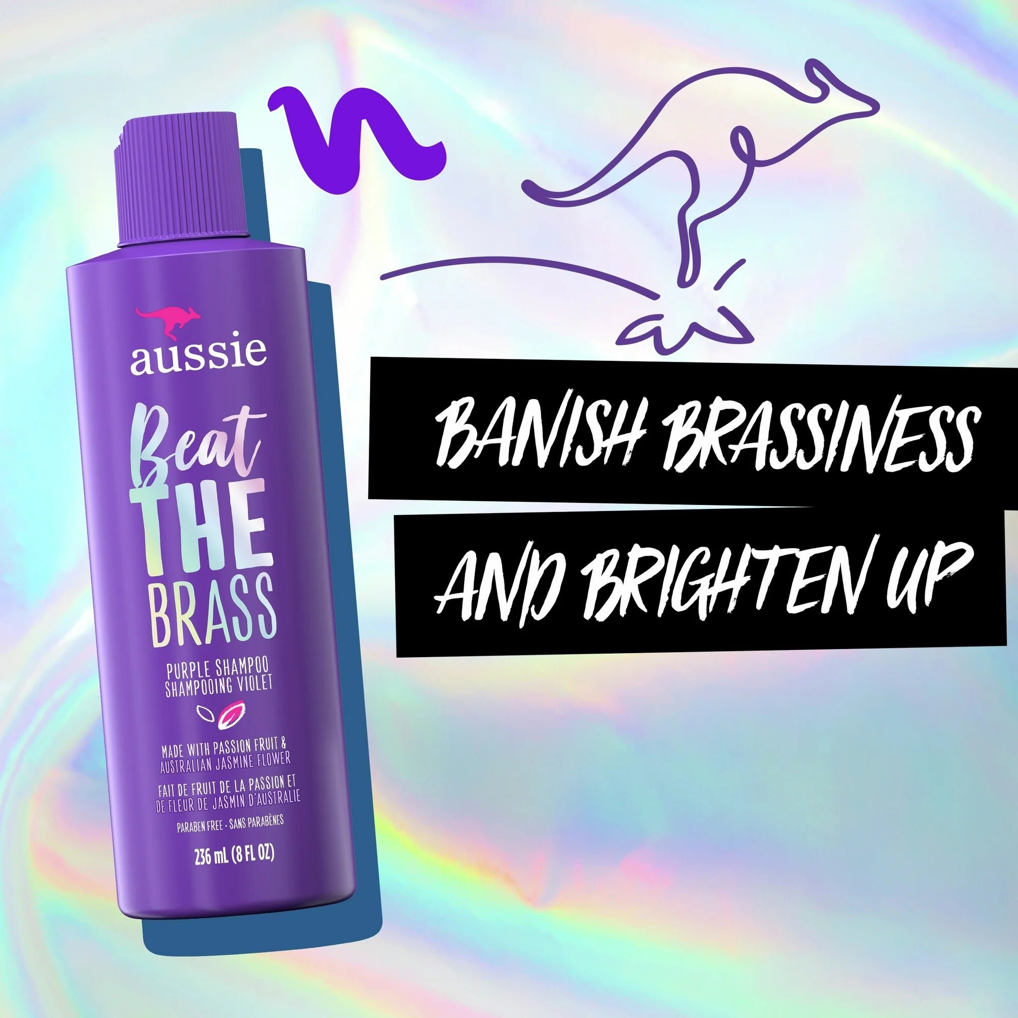 Aussie Beat the Brass Purple Shampoo 8oz - Beauty Exchange Beauty Supply