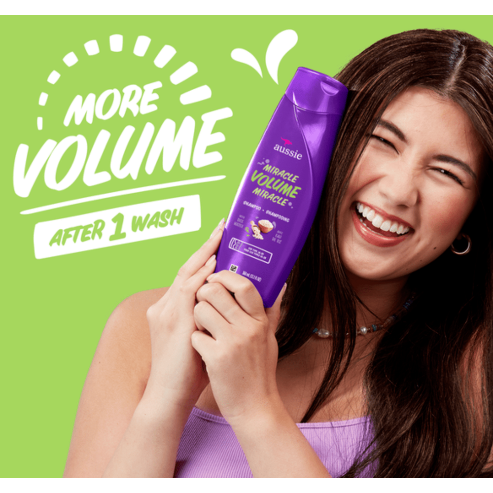 Aussie Miracle Volume Shampoo Rice Water – 12.1oz - Beauty Exchange Beauty Supply