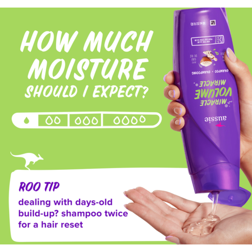 Aussie Miracle Volume Shampoo Rice Water – 12.1oz - Beauty Exchange Beauty Supply