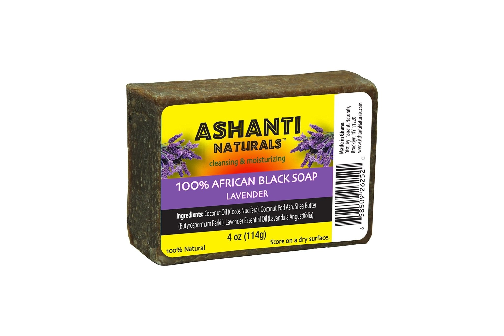 Authentic African Black Soap – Lavender 4 oz - Beauty Exchange Beauty Supply