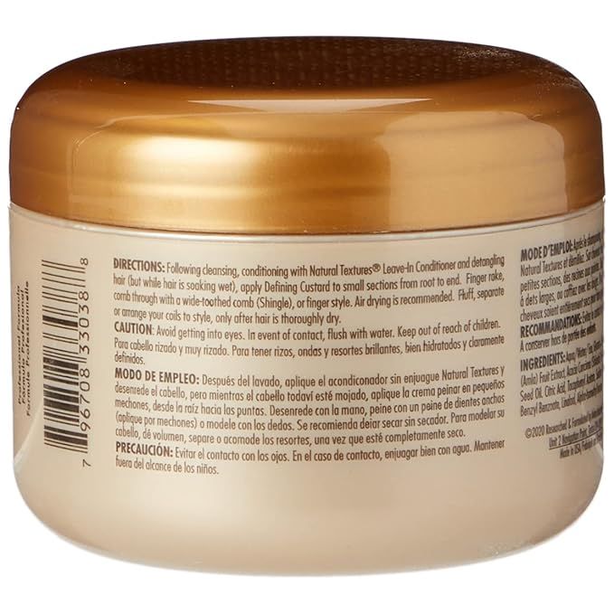 Avlon KeraCare Natural Textures Defining Custard | Style 3 | High - Hold Curl Definer with Amla & Argan Oils – 8oz - Beauty Exchange Beauty Supply