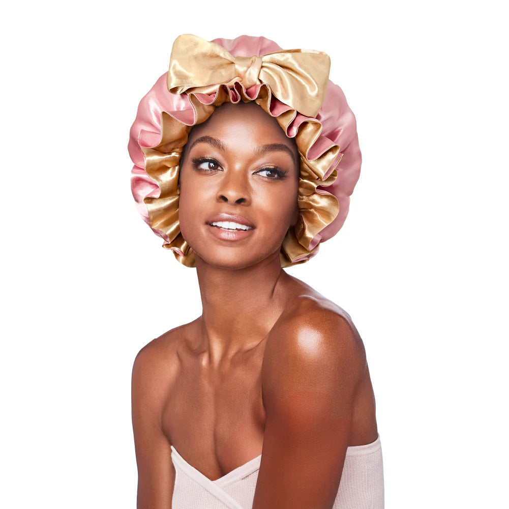Red By Kiss Premium Satin Ruffle Tie Bonnet