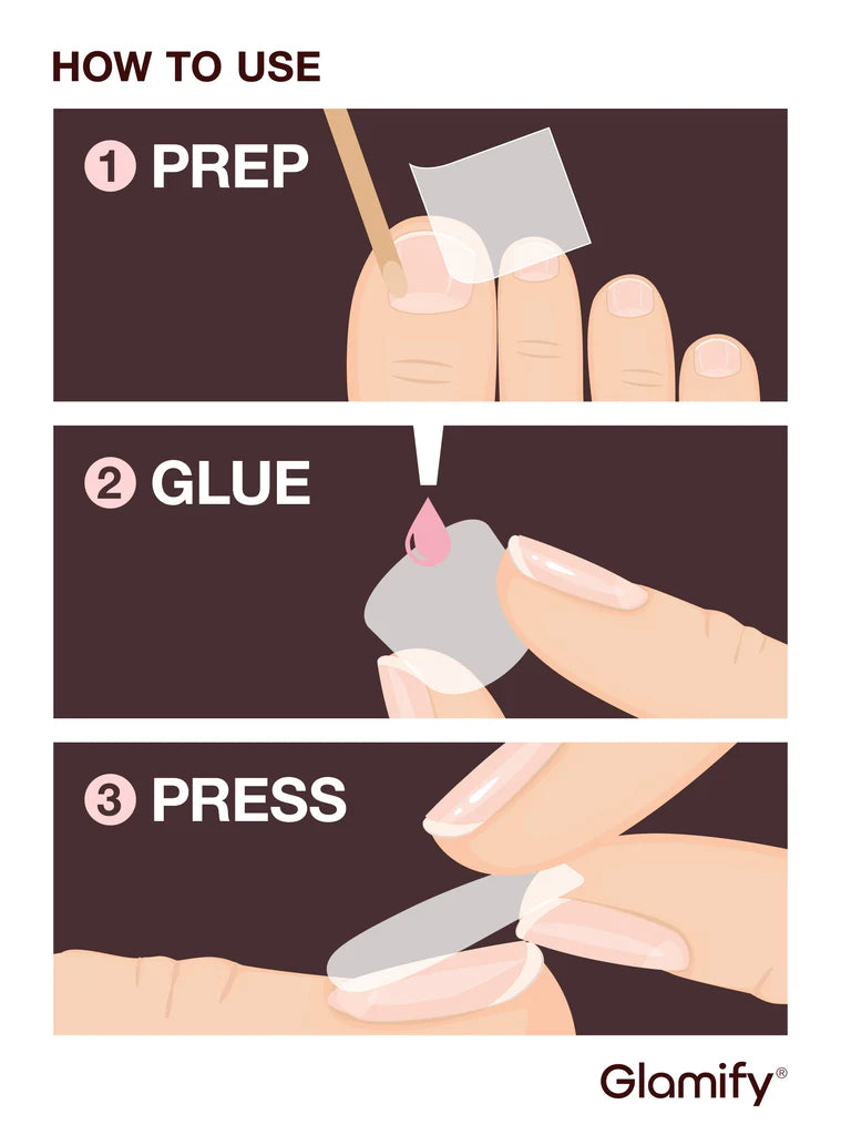 Glamify Timeless Toe Press-On Nails