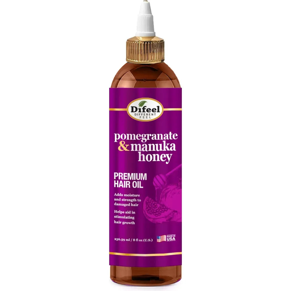 Difeel Pomegranate and Manuka Honey Hair Oil – 7.1 oz & 8 oz