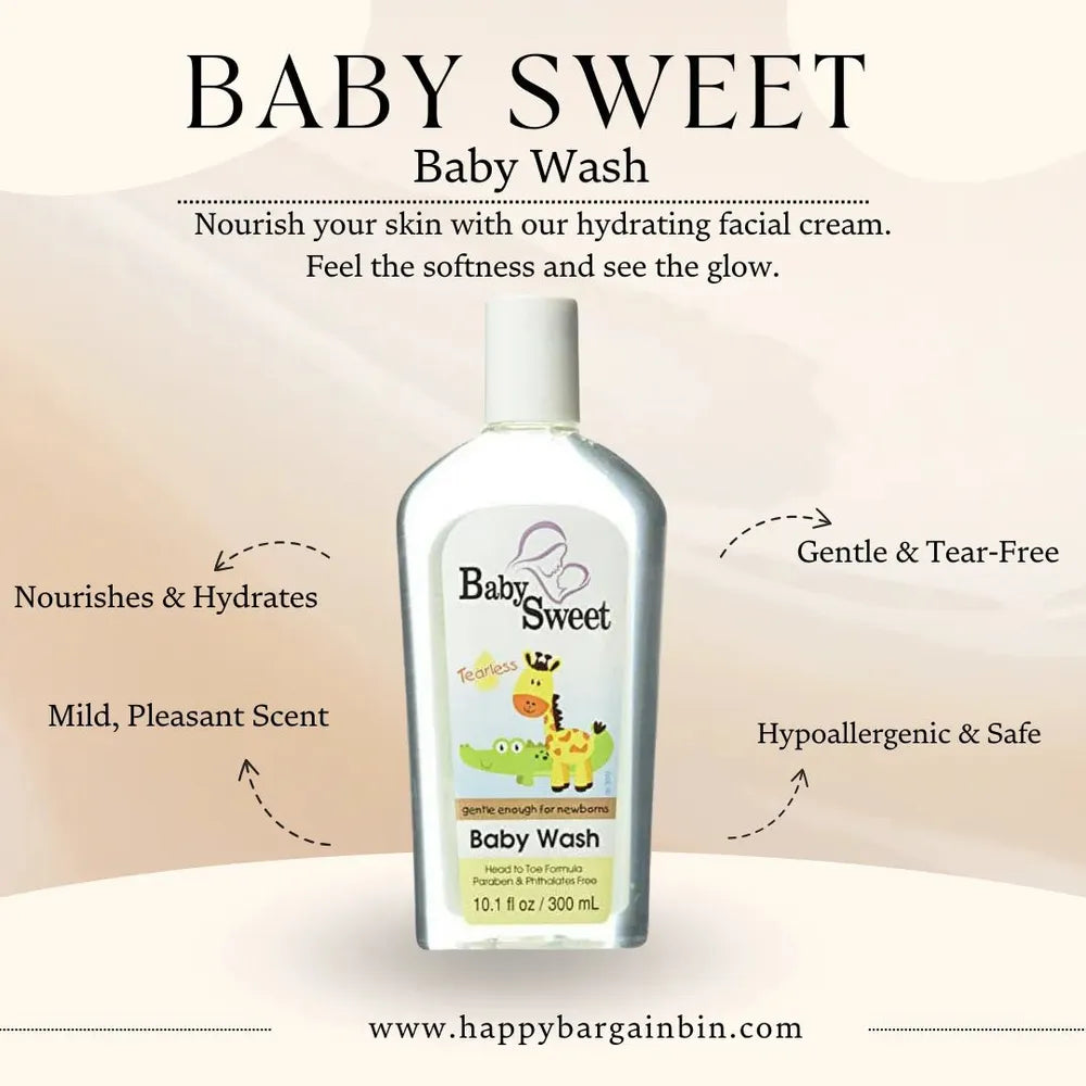 Baby Sweet Wash | Gentle Baby Wash Safe for Newborns – 10.1 fl oz - Beauty Exchange Beauty Supply