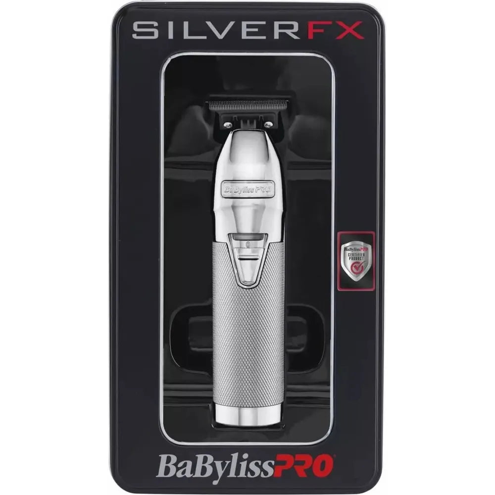 BaBylissPRO BlackFX & SilverFX Metal Collection Cordless Clipper/Trimmer – Professional Precision and Power - Beauty Exchange Beauty Supply