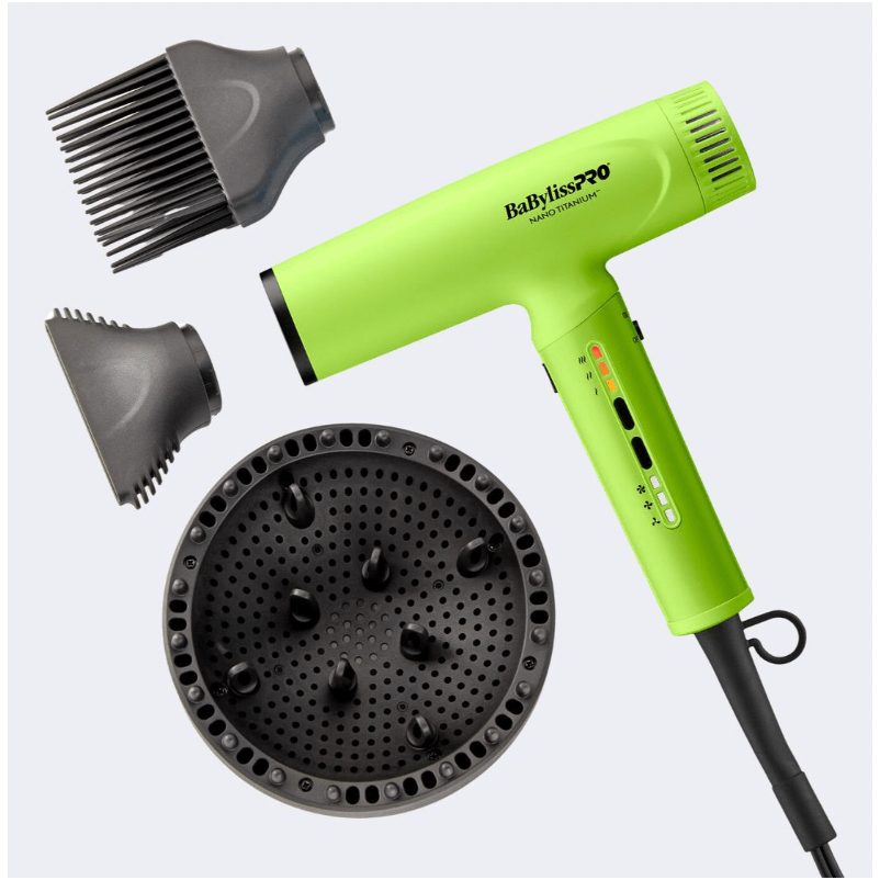 BaBylissPRO Nano Titanium 1400W Hair Dryer โ Lightweight Travel Blow Dryer with Ionic Technology - Beauty Exchange Beauty Supply