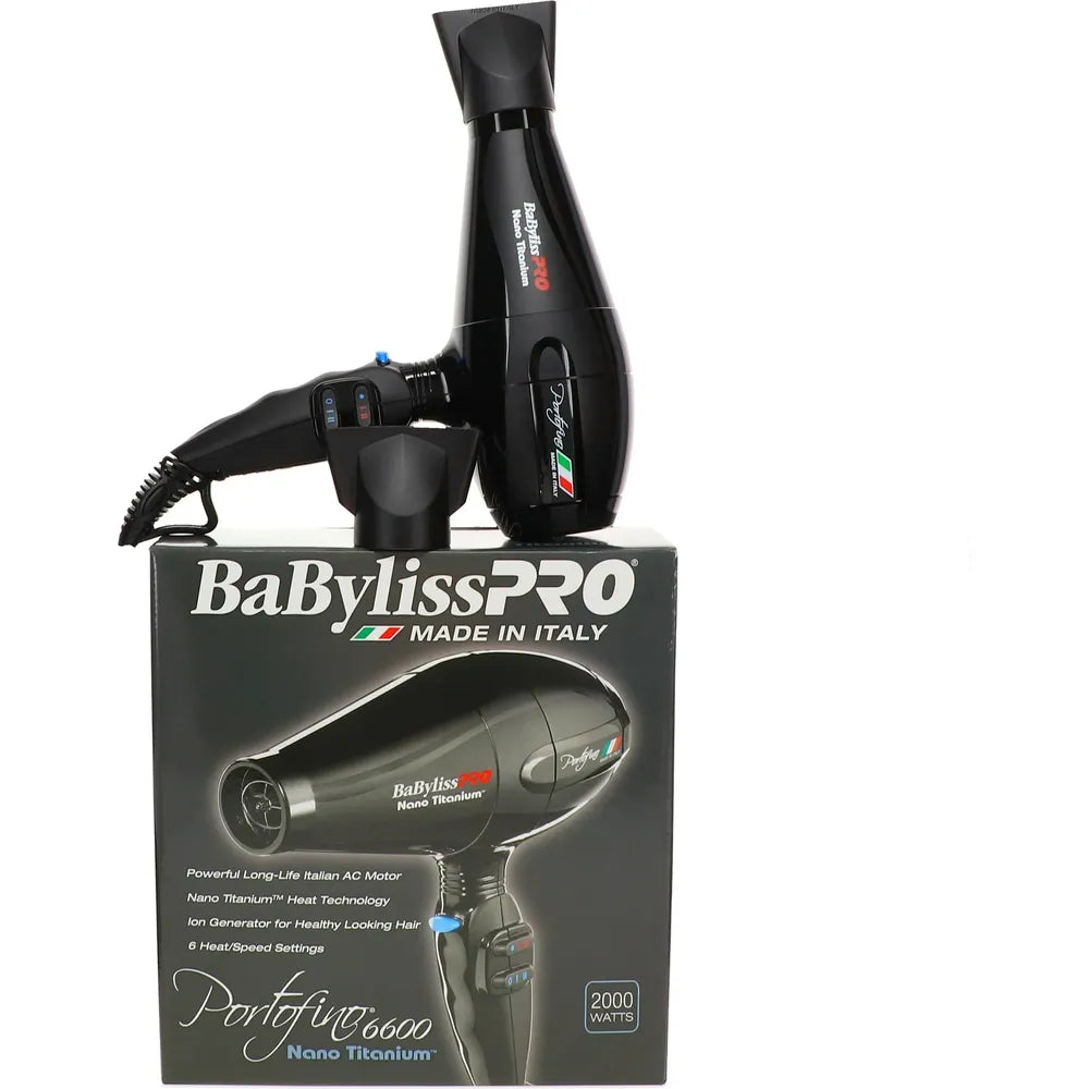 BaBylissPRO Nano Titanium Portofino Full - Size Hair Dryer – 2000W, Nano Titanium Technology, Professional Ionic Dryer - Beauty Exchange Beauty Supply