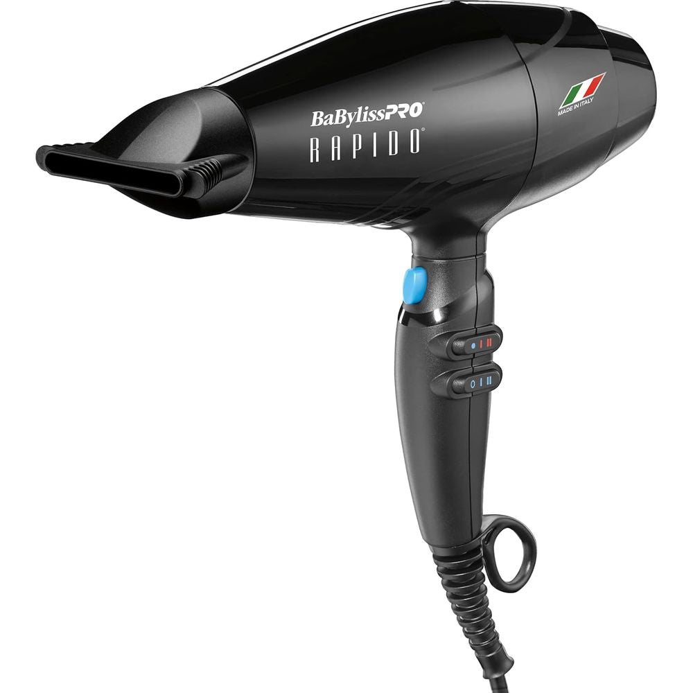 BaBylissPRO Nano Titanium Rapido Hair Dryer – 2000W Lightweight Professional Blow Dryer, Italian - Made w/ Ionic Technology - Beauty Exchange Beauty Supply