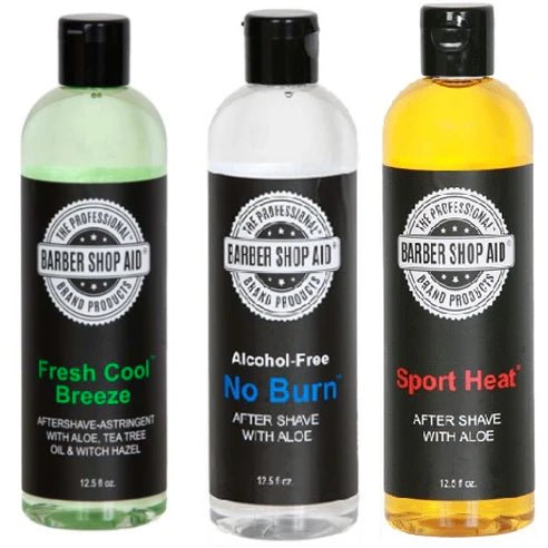 Barber Shop Aid After Shave – No Burn, Fresh Cool Breeze, Sport Heat - Beauty Exchange Beauty Supply