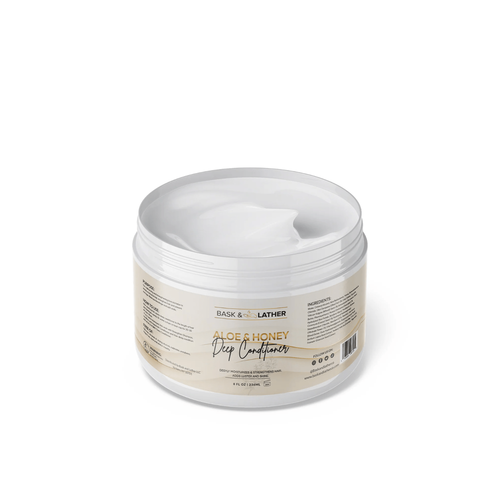 Bask & Lather Aloe Honey Deep Conditioner – 8oz - Beauty Exchange Beauty Supply