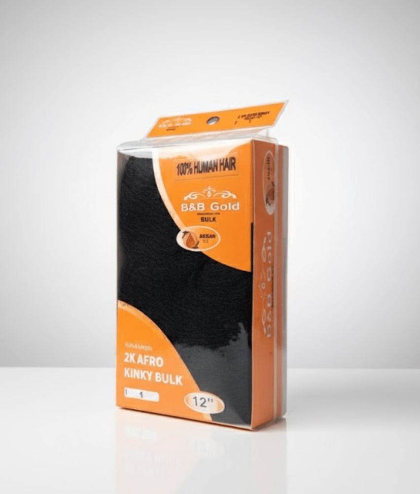 B&B Gold 100% Human Hair Bulk โ 2x Afro Kinky Bulk - Beauty Exchange Beauty Supply