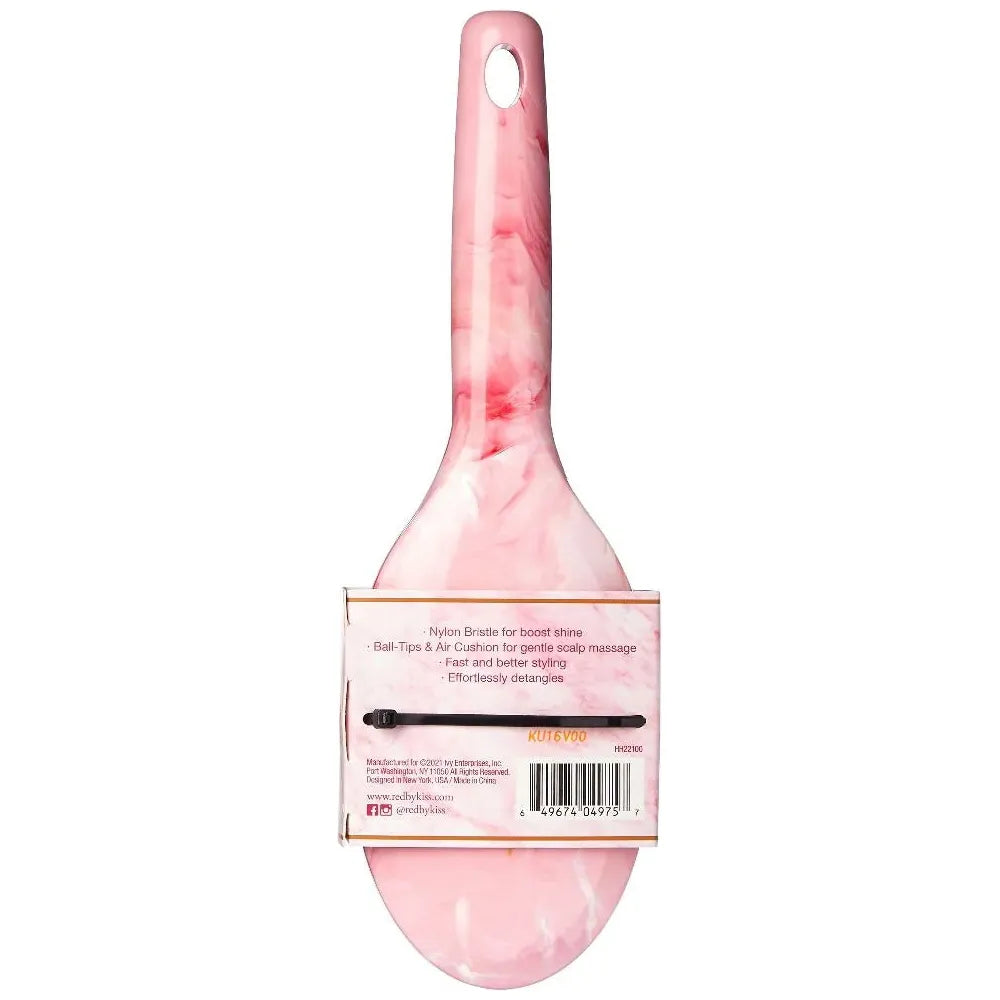 Red by Kiss Marblous Round Paddle Brush โ Standard Round Paddle