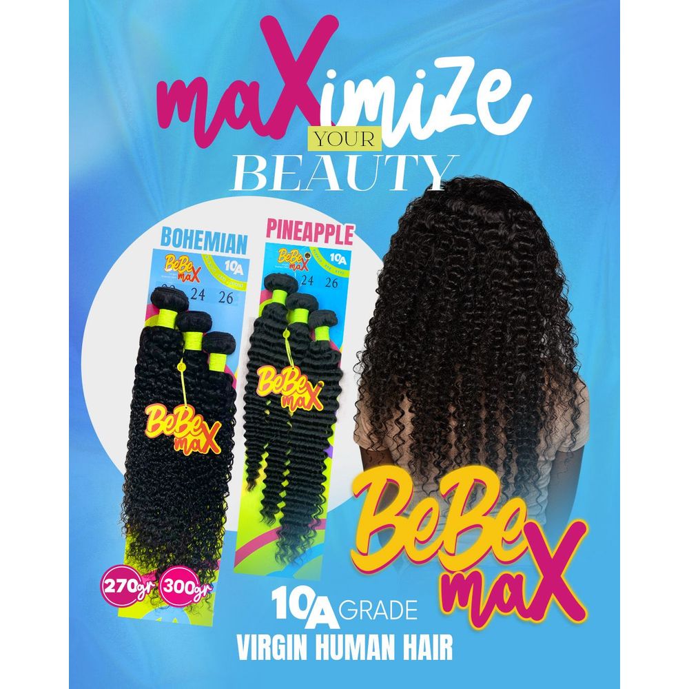 BeBe MAX 100% Virgin Human Hair Multipack 10A - Bohemian - Beauty Exchange Beauty Supply