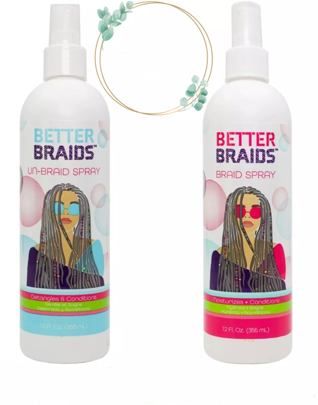 Better Braids Braid Spray Collection – Braid Spray & Un‑Braid Spray – 12 oz - Beauty Exchange Beauty Supply