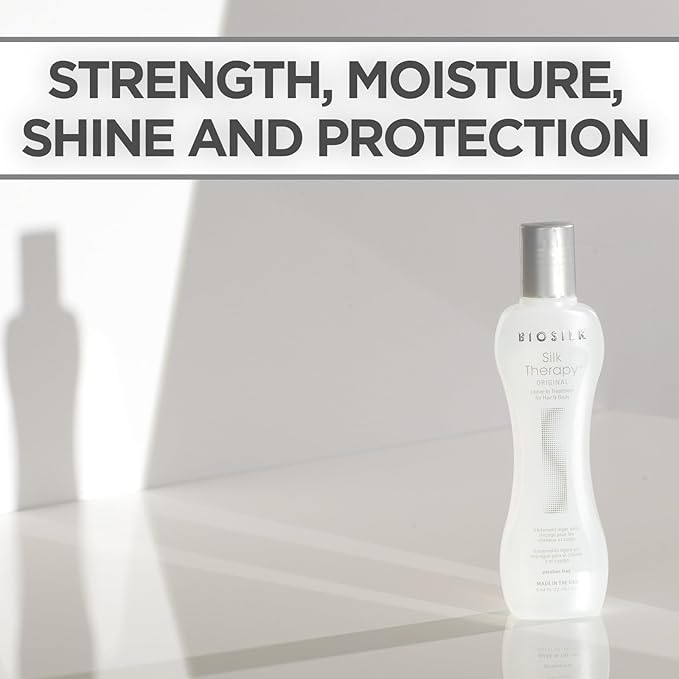 BioSilk Silk Therapy Leave - In Treatment – Original Formula for Shine, Strength & Split - End Repair (2.26oz & 5.64oz) - Beauty Exchange Beauty Supply