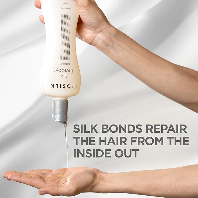 BioSilk Silk Therapy Shampoo – Gentle, Sulfate - Free Cleanser for Smooth & Shiny Hair (12oz) - Beauty Exchange Beauty Supply