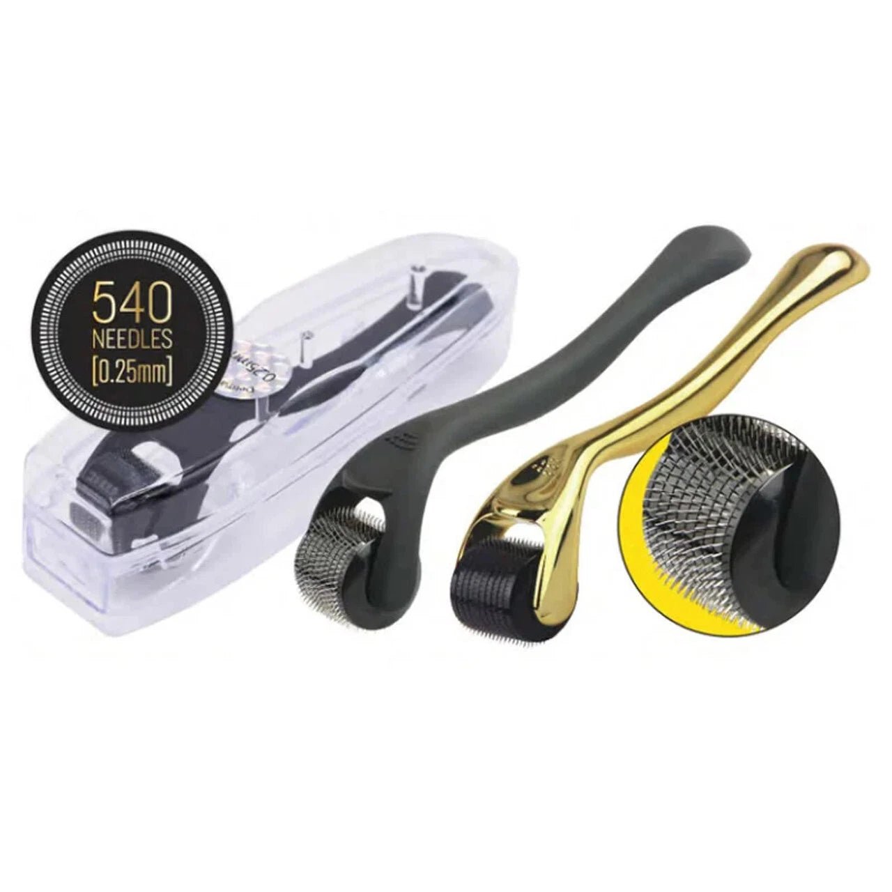 Black Ice Hair Growth Derma Roller – Black & Gold - Beauty Exchange Beauty Supply