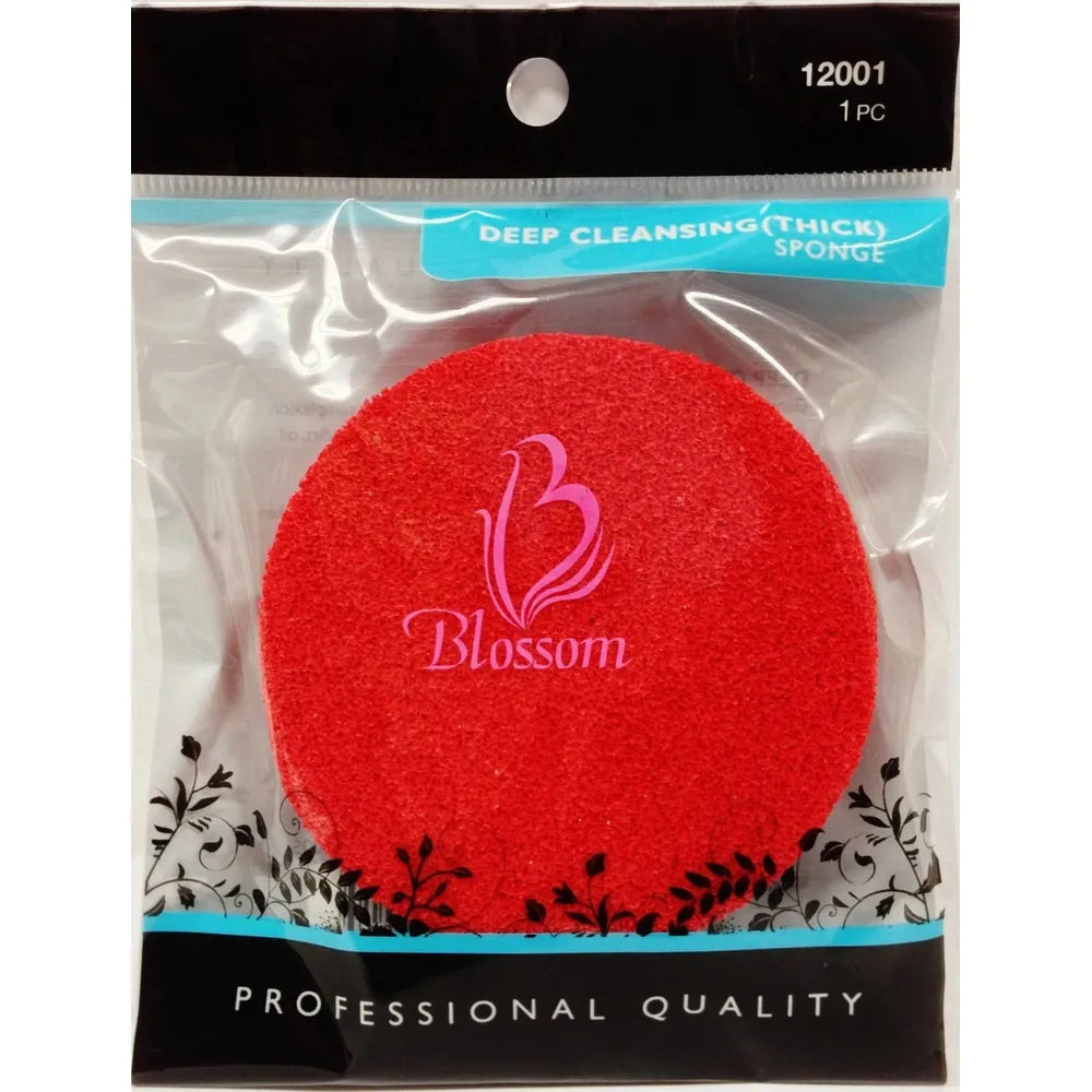 Blossom Deep Cleansing Thick Sponge โ Gentle Facial Cleansing & Exfoliating | 1pc - Beauty Exchange Beauty Supply
