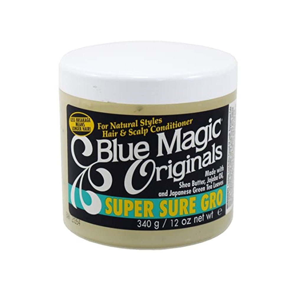 Blue Magic Hair Dress – Bergamot, Olive Oil, Castor Oil, Conditioner & Super Sure Gro (Various Variants) - Beauty Exchange Beauty Supply