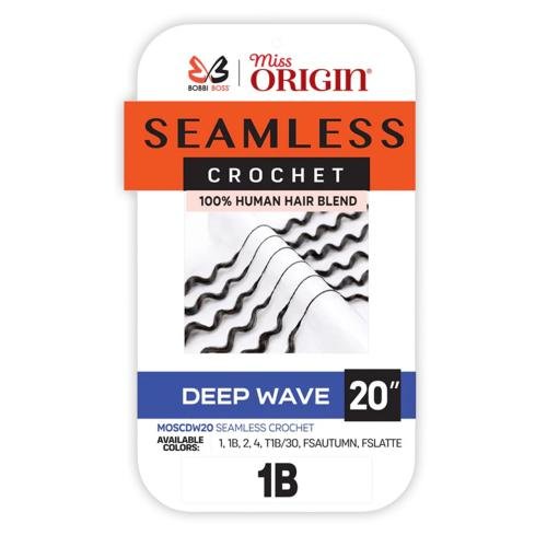 Bobbi Boss Human Hair Blend Crochet Braids – Seamless Deep Wave 20" - Beauty Exchange Beauty Supply