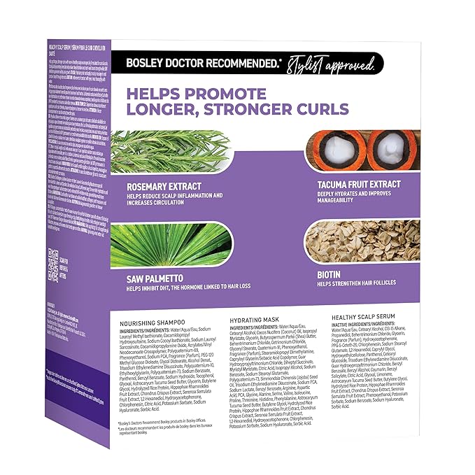 Bosley Curl Ultra Hydrating System – 3 - Step Kit - Beauty Exchange Beauty Supply