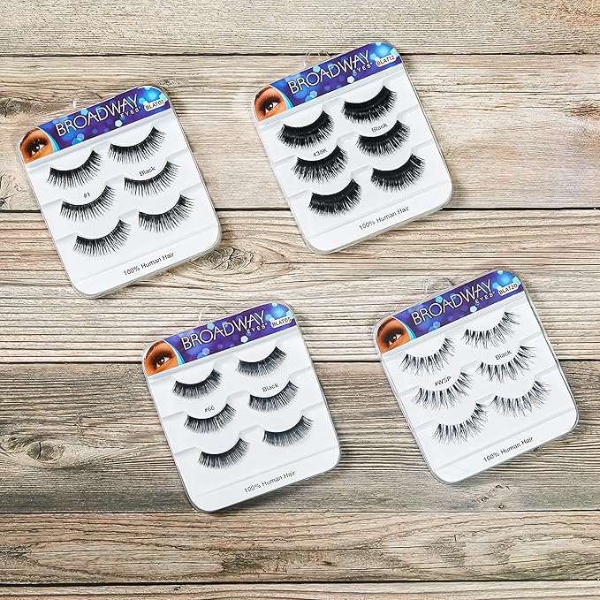 Broadway Eyes 100% Human Hair Strip Lashes – 3 Pack - Beauty Exchange Beauty Supply