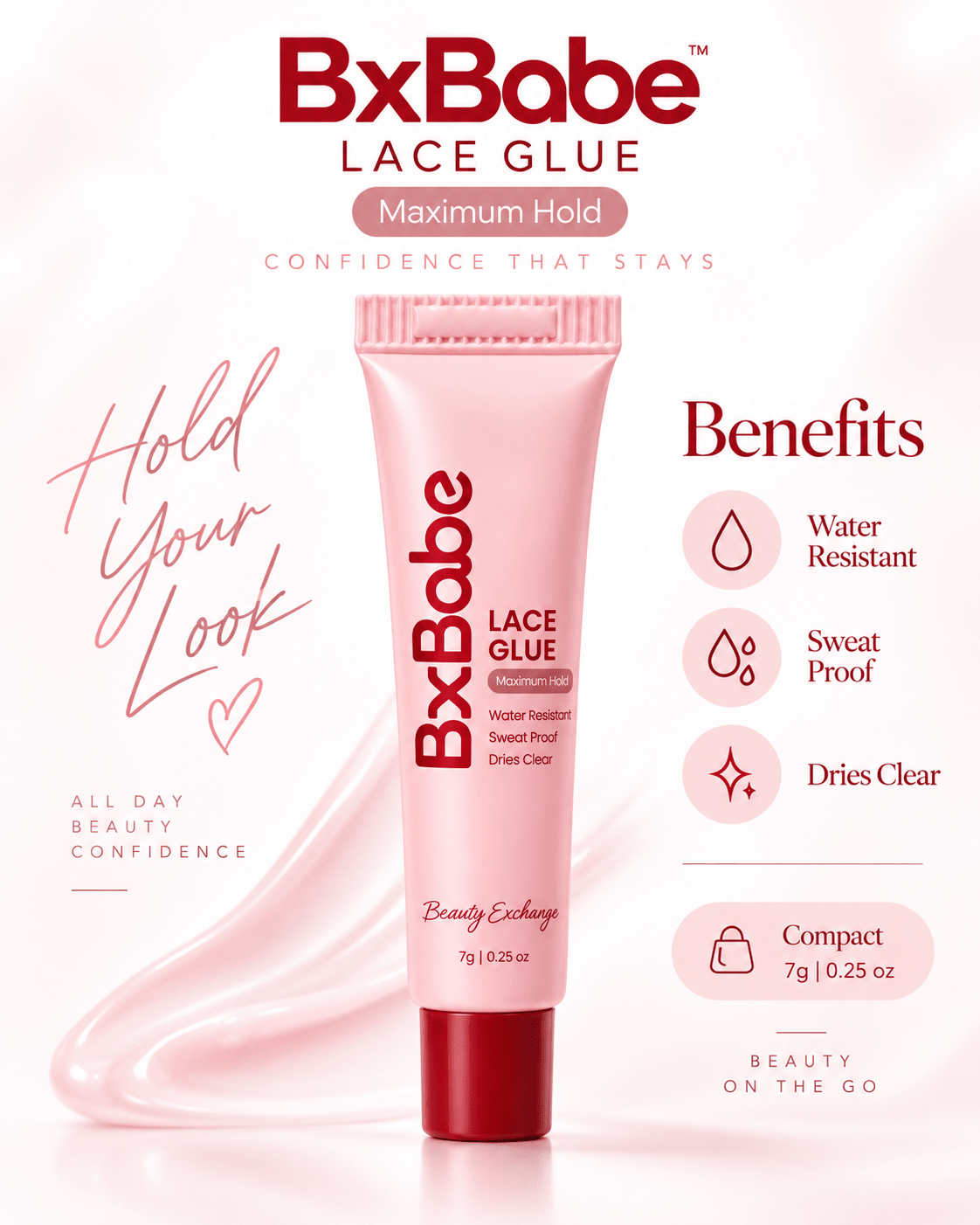 BXBabes Maximum Hold Lace Glue – 7g - Beauty Exchange Beauty Supply
