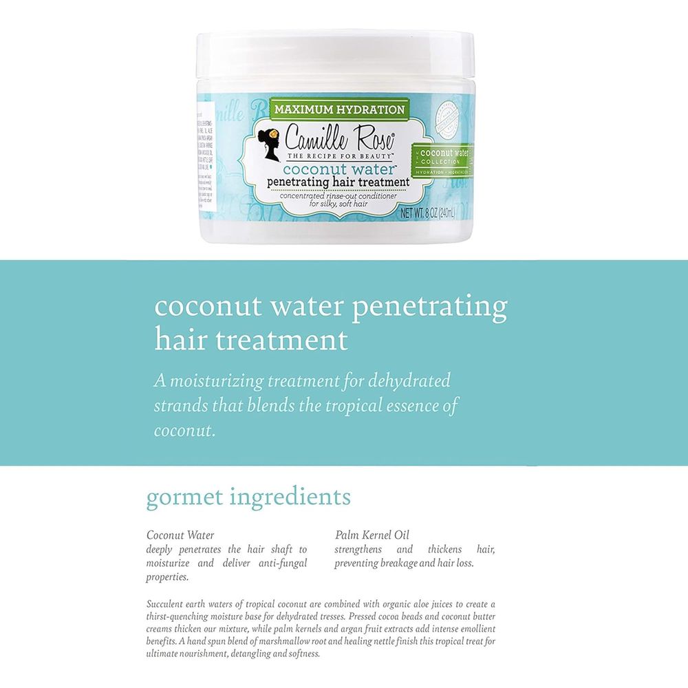 Camille Rose Coconut Water Penetrating Hair Treatment, 8 oz - Beauty Exchange Beauty Supply