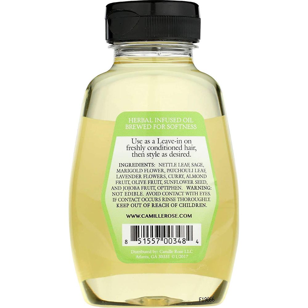 Camille Rose Herbal Tea leave in Hair Oil, with Jojoba and Lavender to Seal Moisture and Soften Strands, for all Hair Types, 9 fl oz - Beauty Exchange Beauty Supply