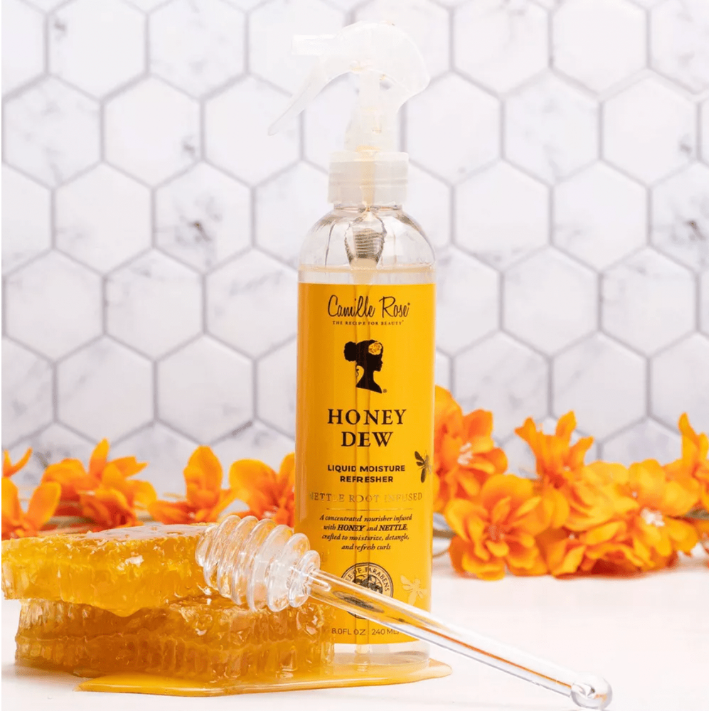 Camille Rose Honey Dew Liquid Moisture Refresher – 8 oz Lightweight Daily Hydration with Honey & Citrus Oils - Beauty Exchange Beauty Supply