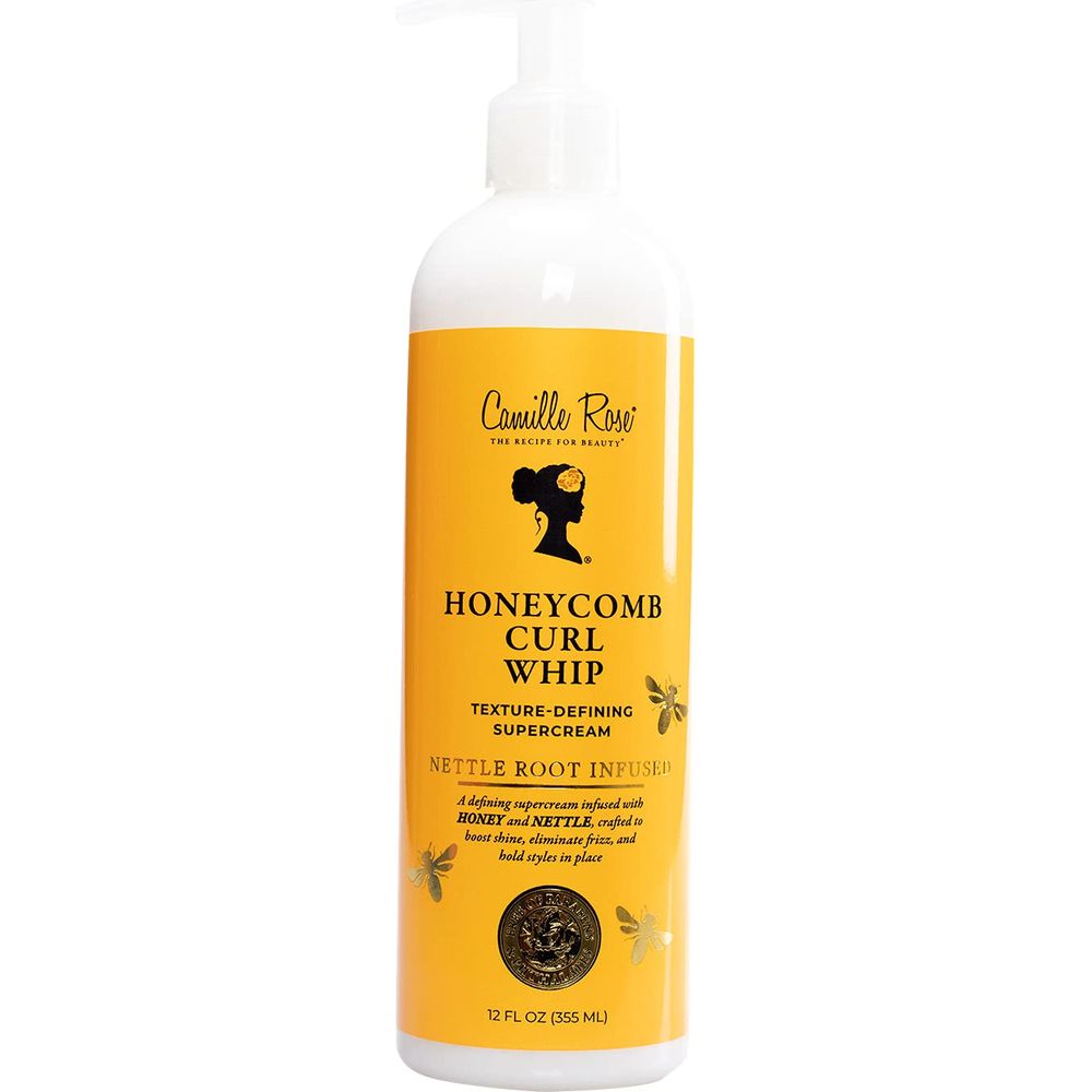 Camille Rose Honeycomb Curl Whip Texture - Defining Hair Styling Cream, with Honey and Nettle Root to Reduce Frizz, Nourish, and Add Shine, 12 fl oz - Beauty Exchange Beauty Supply
