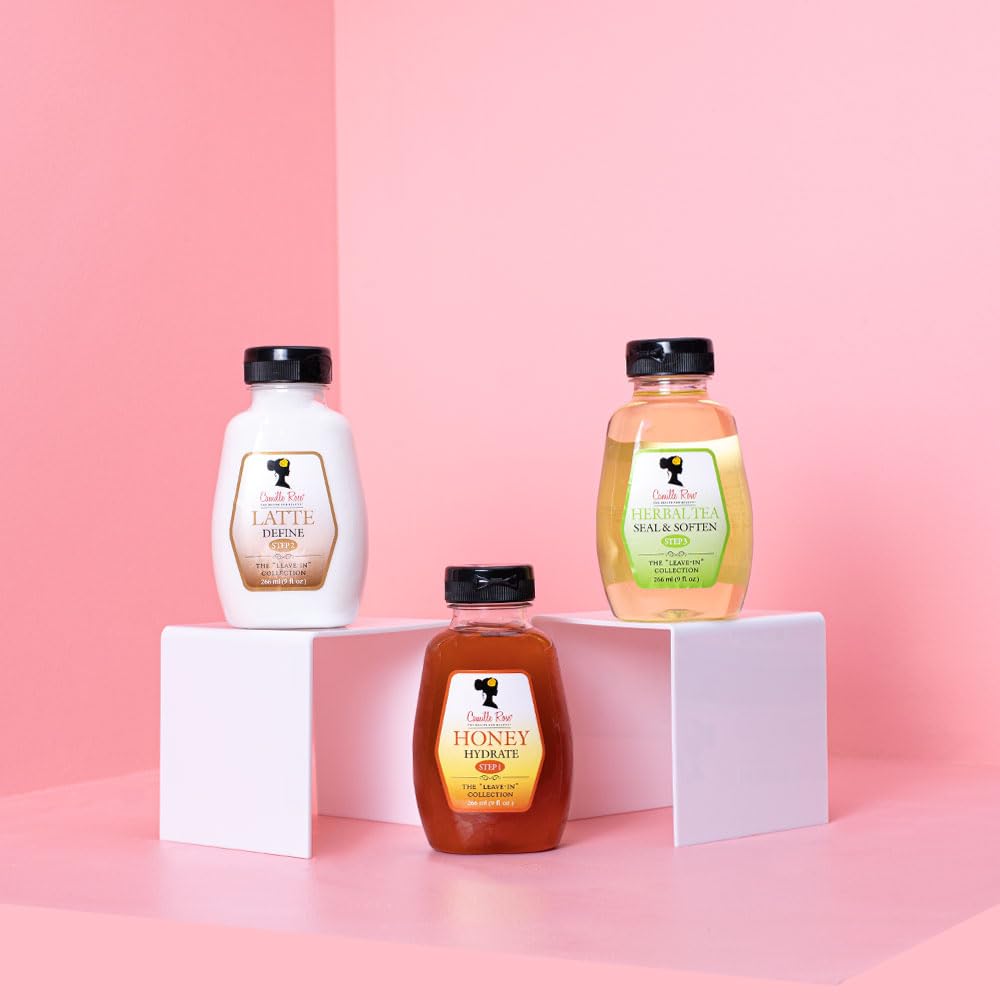 Camille Rose Latte Define Leave in Styling Cream, with Black Cumin and Sunflower Seed Oils to Hold and Define Styles and Textures, for all Hair Types, 9 fl oz - Beauty Exchange Beauty Supply