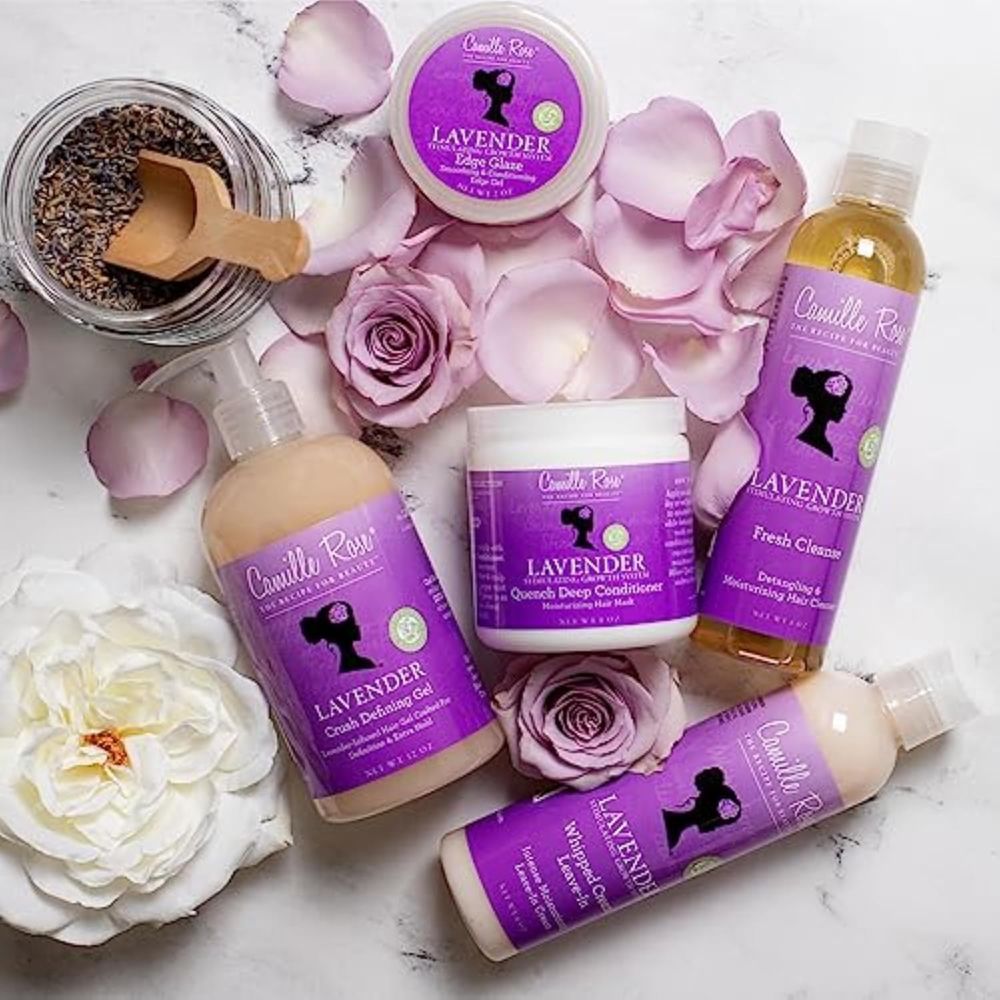 Camille Rose Lavender Crush Curl Defining Hair Gel, for Definition and Extra Hold, 12 oz - Beauty Exchange Beauty Supply