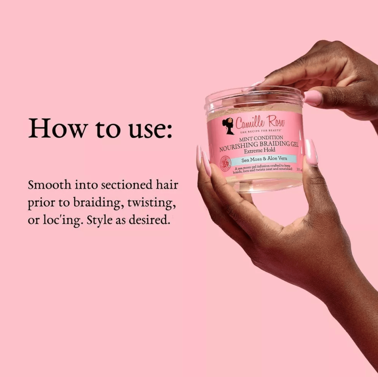 Camille Rose Mint Braiding Hair Gel – 12 oz - Beauty Exchange Beauty Supply