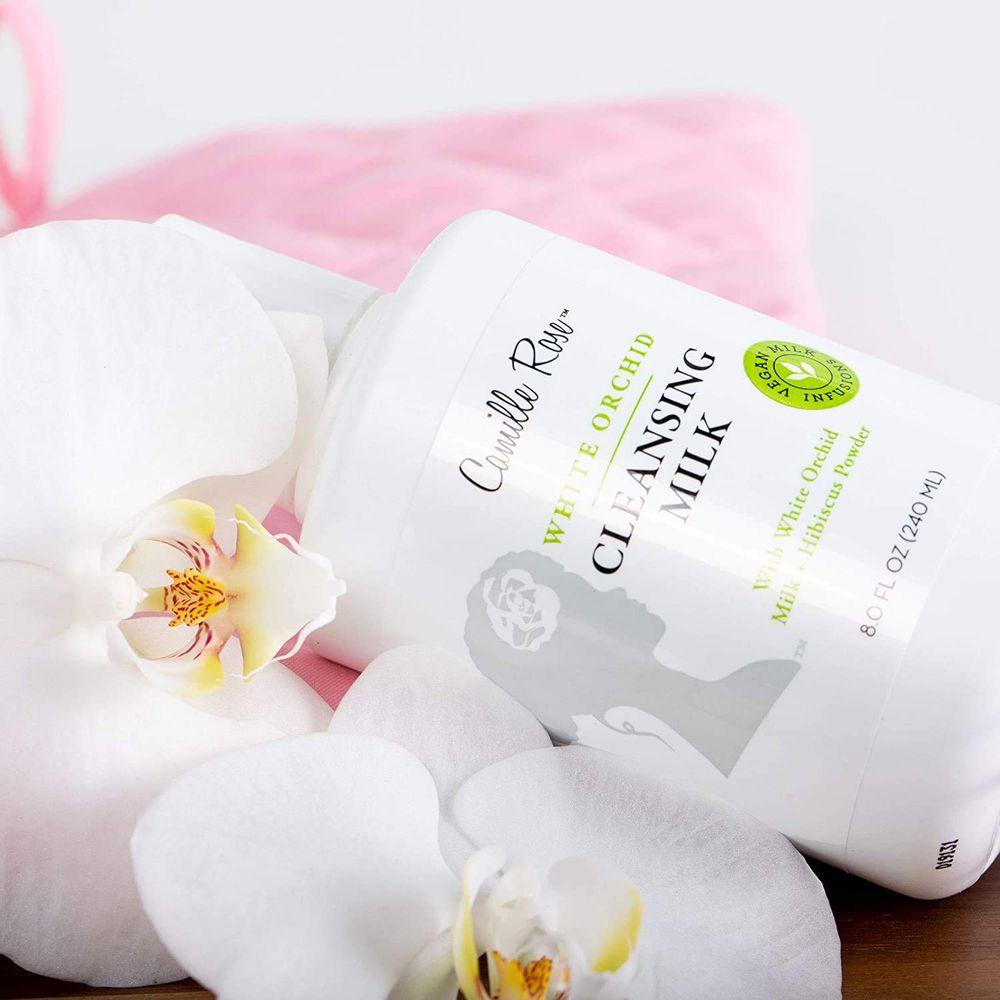 Camille Rose White Orchid Cleansing Milk – 8 fl oz Softening, Moisturizing Cleanser for Scalp & Hair - Beauty Exchange Beauty Supply