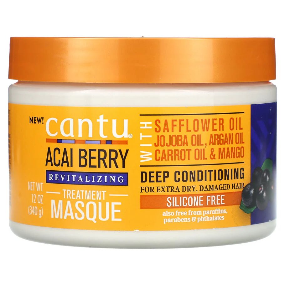 Cantu, Revitalizing Treatment Masque, Acai Berry - 12 oz - Beauty Exchange Beauty Supply