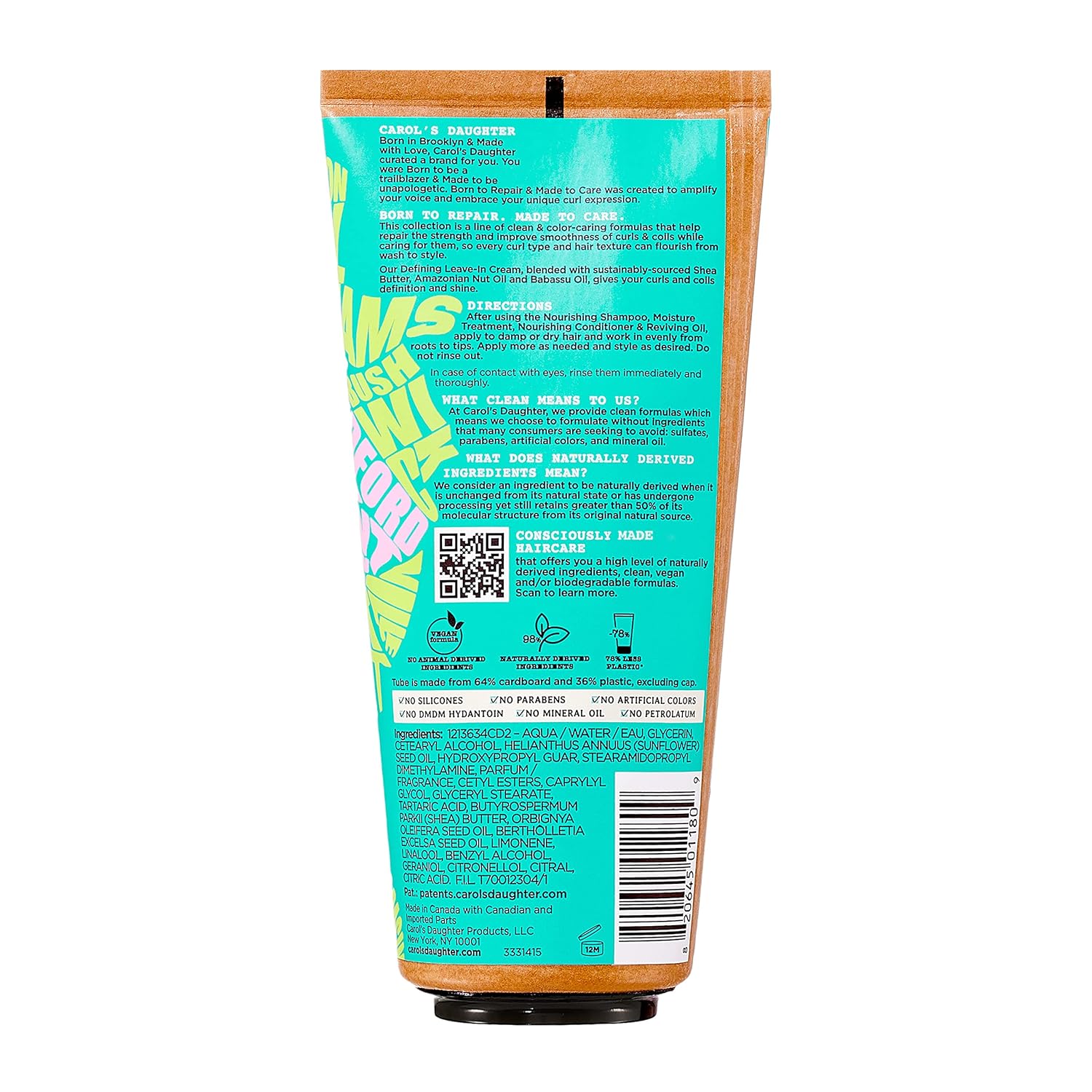 Carol’s Daughter Born to Repair Leave - In Hair Cream - Beauty Exchange Beauty Supply