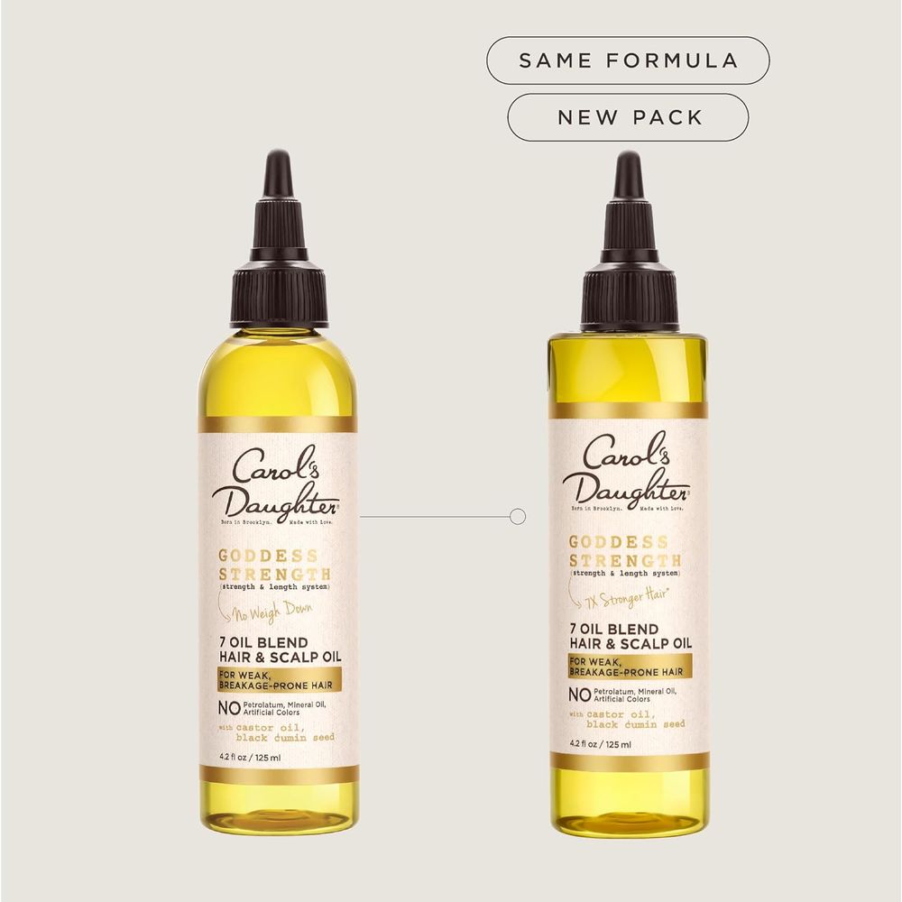 Carol’s Daughter Goddess Strength 7 Oil Blend Hair & Scalp Oil – 4.2oz | Strengthening Oil with Castor & Essential Oils - Beauty Exchange Beauty Supply