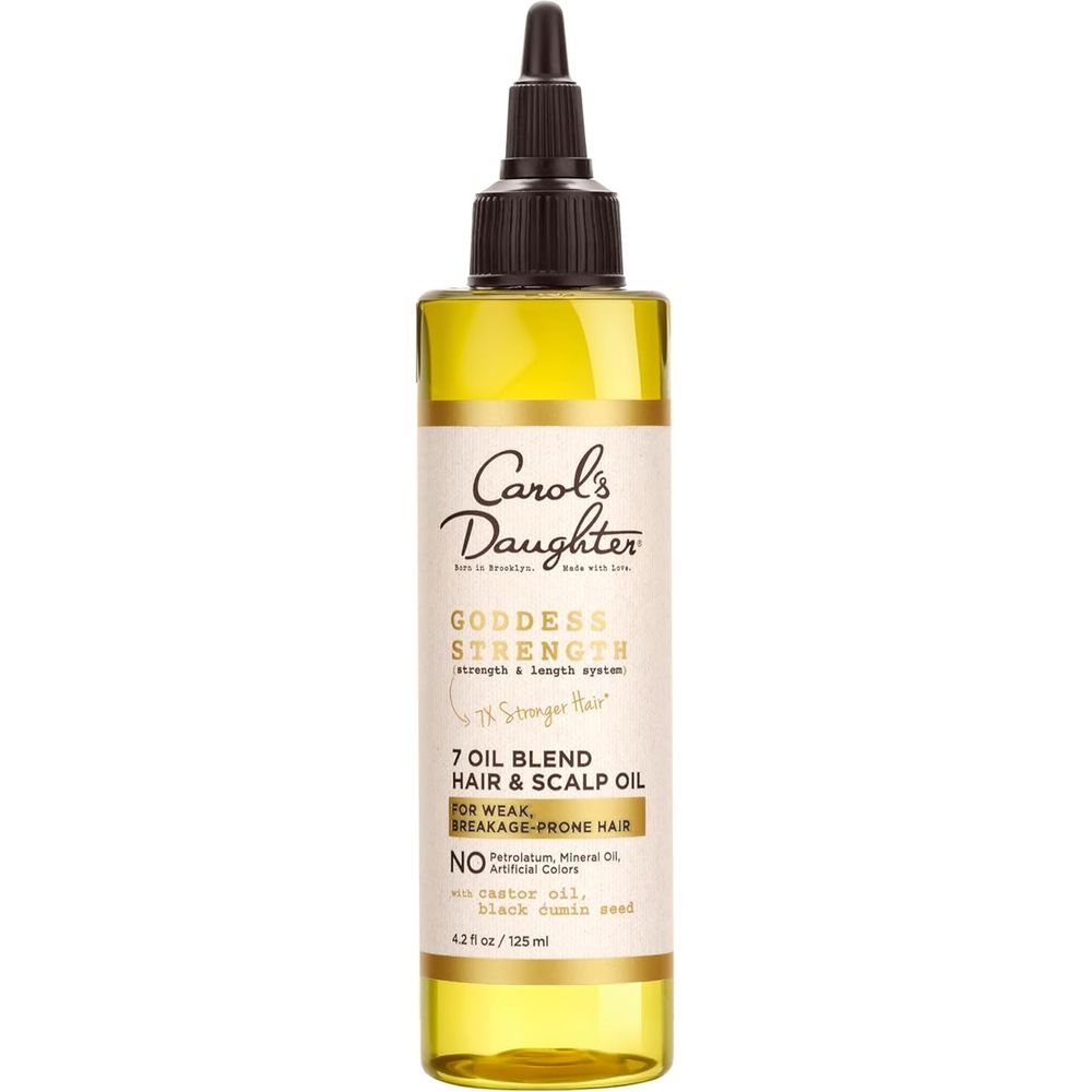 Carol’s Daughter Goddess Strength 7 Oil Blend Hair & Scalp Oil – 4.2oz | Strengthening Oil with Castor & Essential Oils - Beauty Exchange Beauty Supply