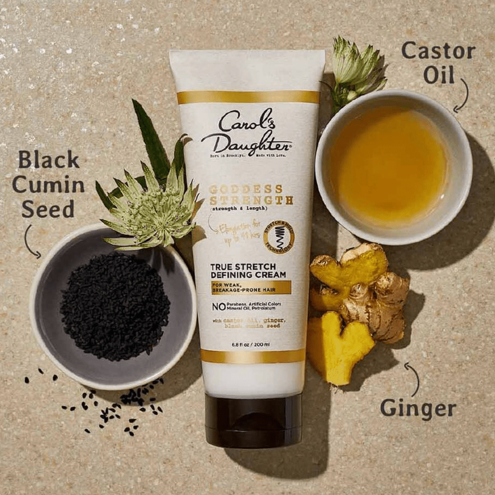 Carol’s Daughter Goddess Strength True Stretch Defining Hair Cream – 6.8oz | Curl Defining Cream for Waves, Coils & Curls - Beauty Exchange Beauty Supply