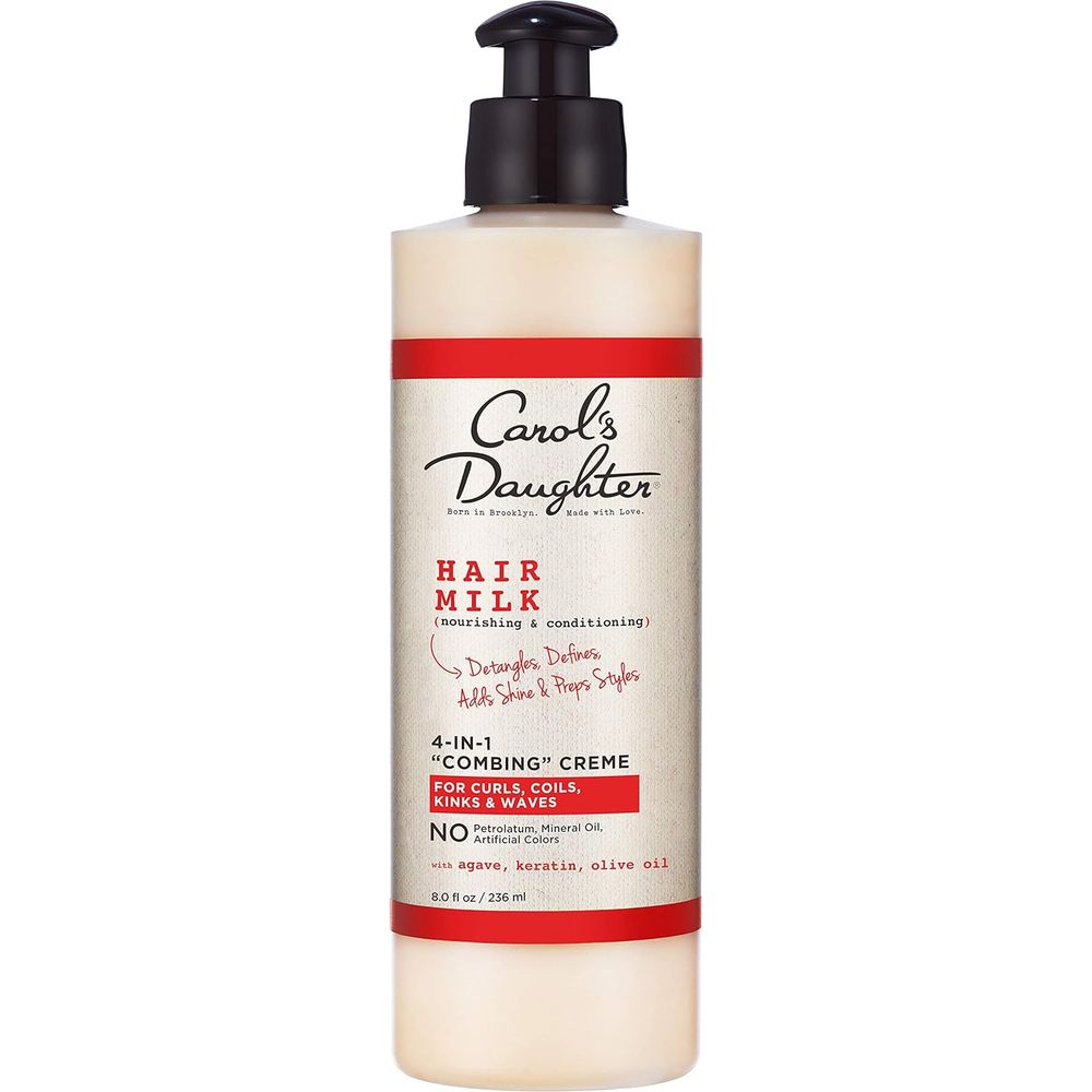 Carol’s Daughter Hair Milk 4 in 1 Combing Creme for Curls, Coils and Waves, with Agave and Olive Oil, Hair Detangler, Curl Cream, 8 fl oz - Beauty Exchange Beauty Supply