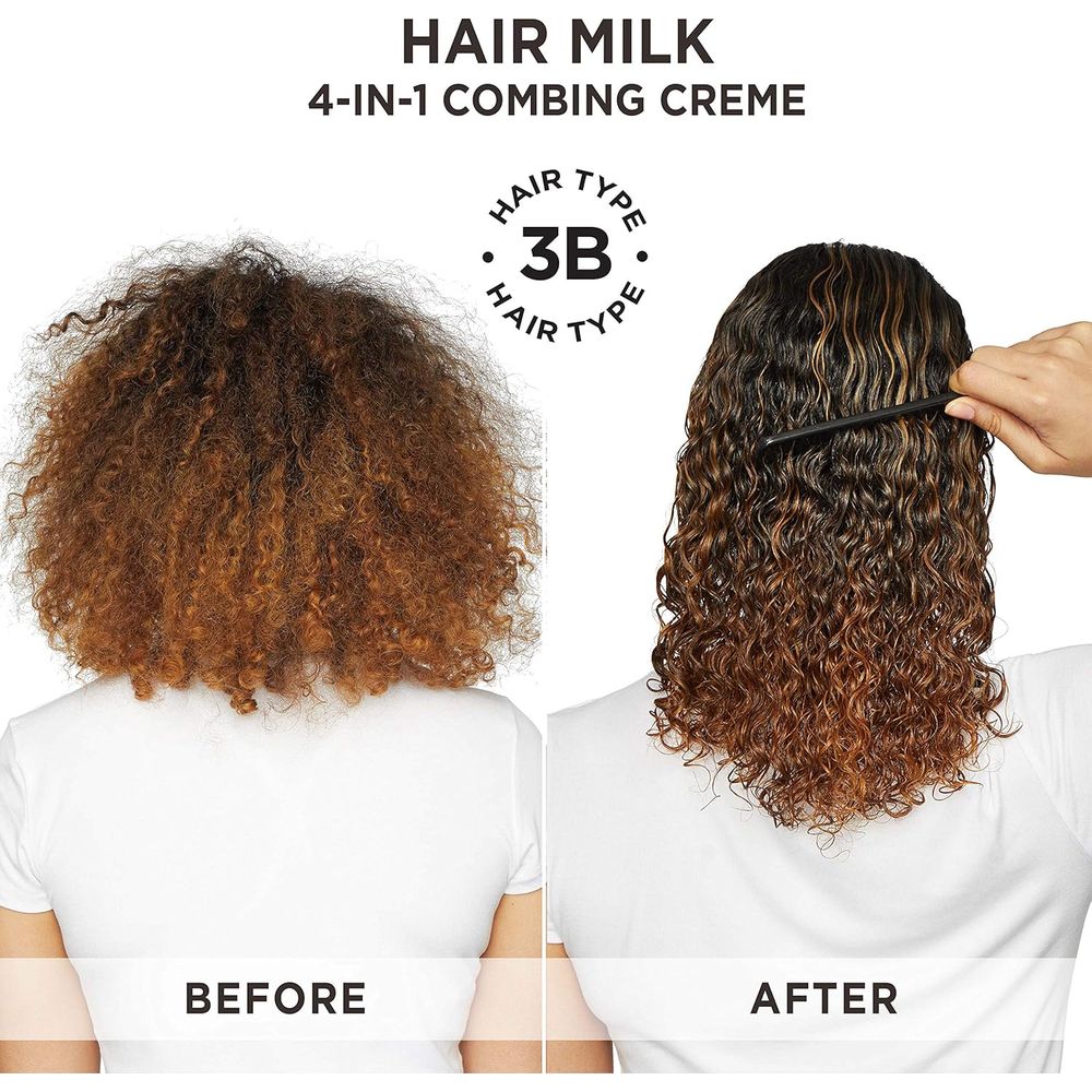 Carol’s Daughter Hair Milk 4 in 1 Combing Creme for Curls, Coils and Waves, with Agave and Olive Oil, Hair Detangler, Curl Cream, 8 fl oz - Beauty Exchange Beauty Supply